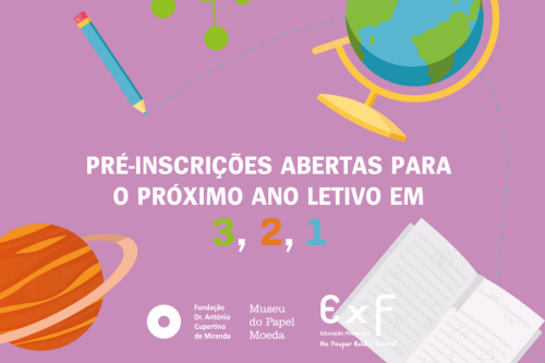 Pré-inscrições abertas para o próximo ano letivo em 3, 2, 1...