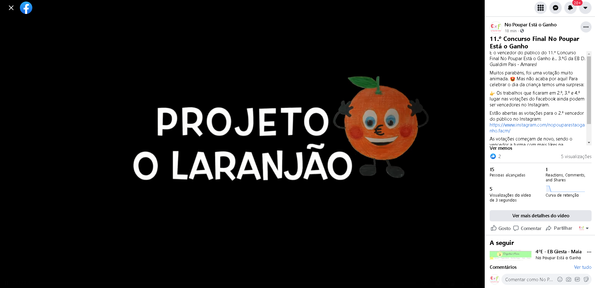 Vencedor do público do 11.º Concurso No Poupar Está o Ganho